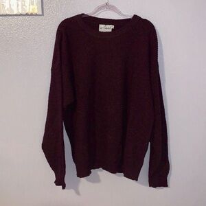 Le Tigre Maroon Men’s 2X Heavy Knit Winter Sweater